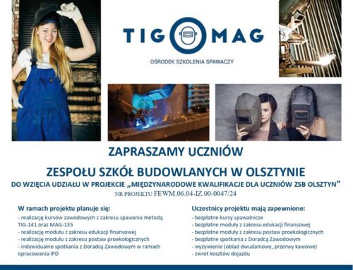 Międzynarodowe kwalifikacje dla uczniów ZSB Olsztyn RPWM.06.04-IZ.00-28-0047/24